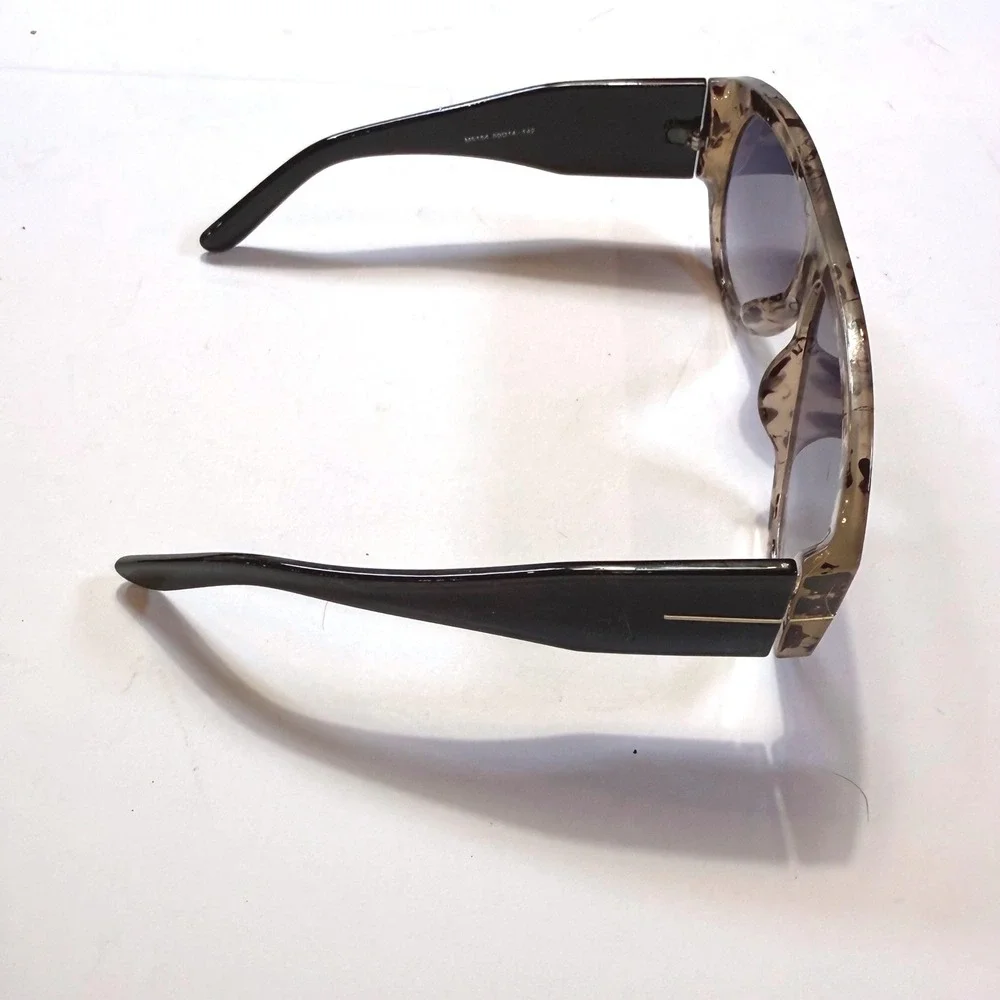 Oversized Shield Aviator Sunglasses Marble Tortoise Gradient Lens M6154 Gold T
